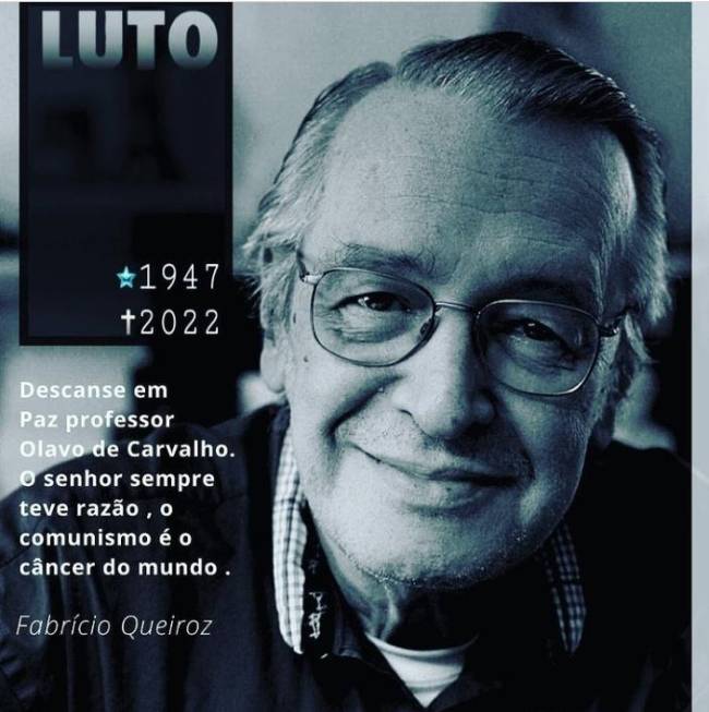 WhatsApp Image 2022-01-25 at 11.17.20 mensagem de fabricio queiroz sobre a morte de olavo de carvalho