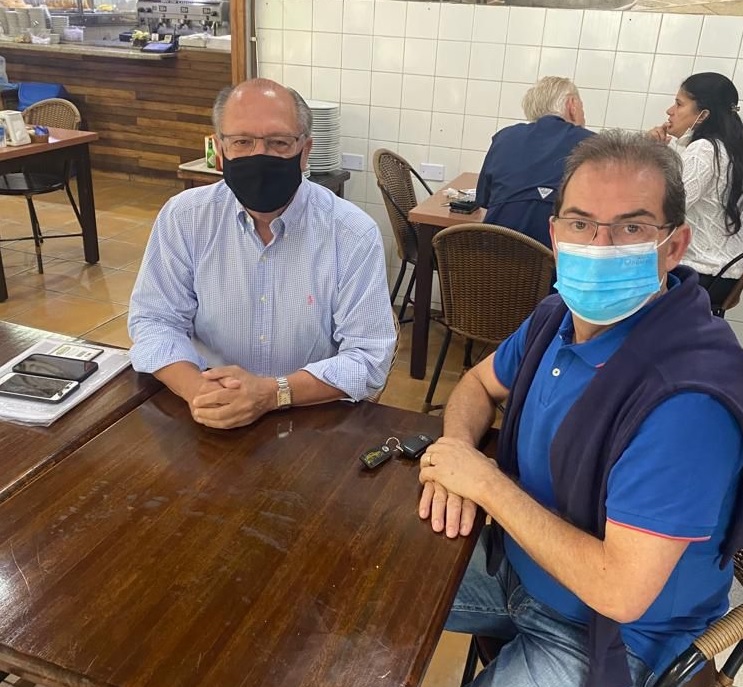 O ex-governador de São Paulo Geraldo Alckmin e o deputado Paulinho da Força, presidente do Solidariedade
