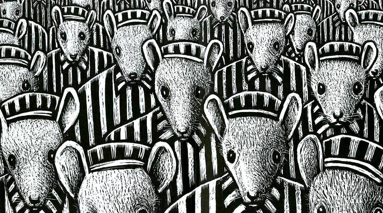 Na HQ "Maus", os judeus perseguidos pelos nazistas são retratados como ratos -