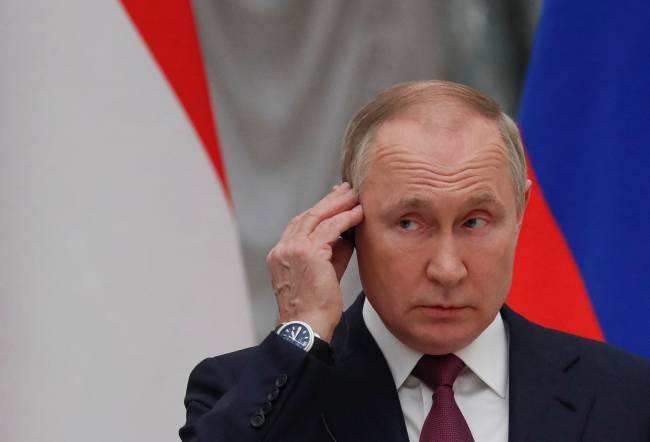 RUSSIA-HUNGARY-DIPLOMACY Presidente russo, Vladimir Putin, durante evento em Moscou. 01/02/2022