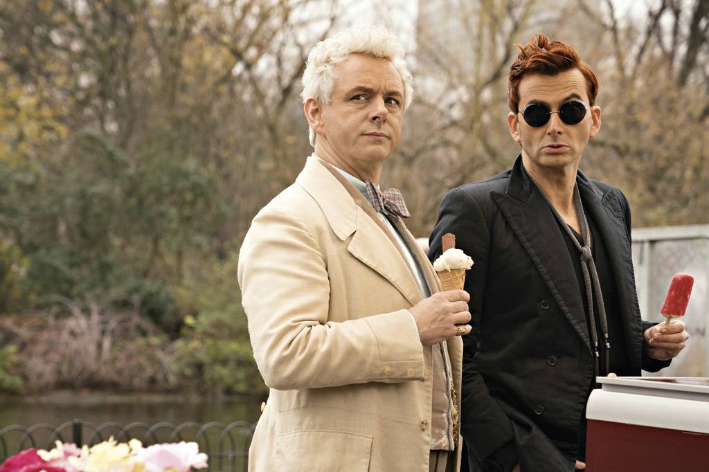 APOIO-2-Good-Omens_106.jpg BOICOTE DIVINO - Michael Sheen e David Tennant, em Good Omens: anjo e demônio se unem contra o Apocalipse -