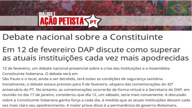 Constituinte petista .