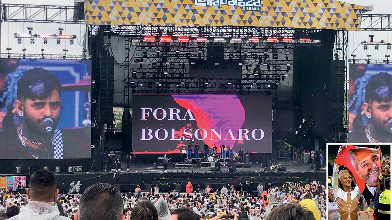 SHOW POLÍTICO - Fresno e Pabllo Vittar: o festival virou palco para manifestações contra Bolsonaro e a favor do ex-presidente -