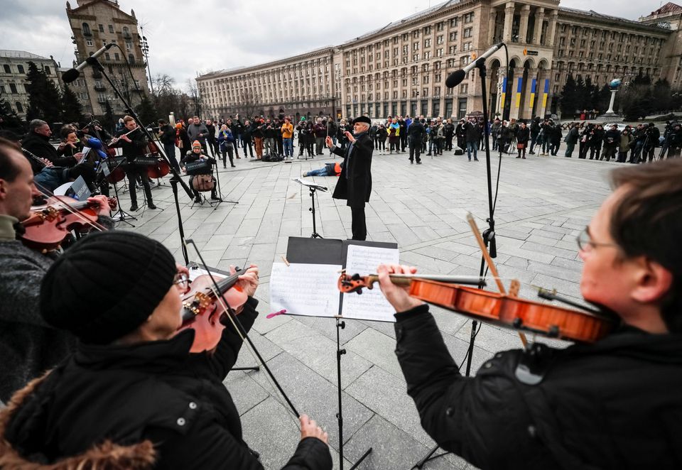 Orquestra Sinfônica de Kiev na Praça da Indepência