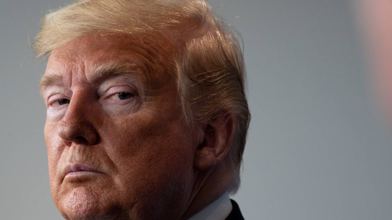 US President Donald Trump listens during the daily briefing on the novel coronavirus, COVID-19, at the White House on March 21, 2020, in Washington, DC. (Photo by JIM WATSON / AFP)