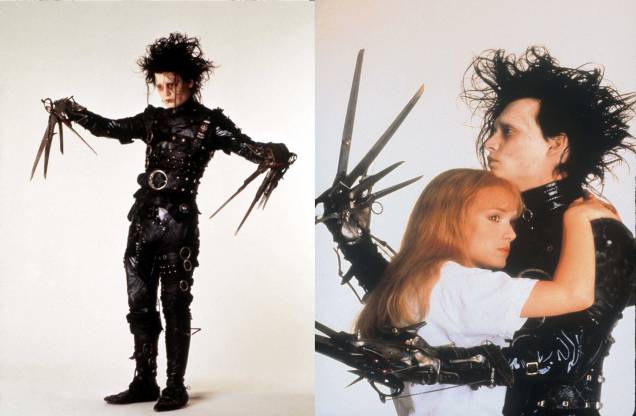 Johnny Depp e Winona Ryder em "Edward Mãos de Tesoura", 1990 de Tim Burton. Johnny Depp e Winona Ryder em "Edward Mãos de Tesoura", 1990 de Tim Burton.
