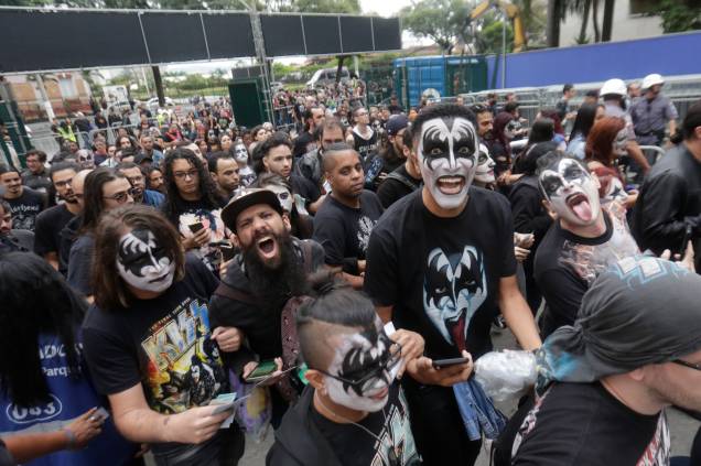 A banda Kiss durante sua apresentação no Allianz Parque, na sua turnê de despedida "End of The Road", no Allianz Parque, em São Paulo, em 30/04/2022 - A banda Kiss durante sua apresentação no Allianz Parque, na sua turnê de despedida "End of The Road", no Allianz Parque, em São Paulo, em 30/04/2022 -