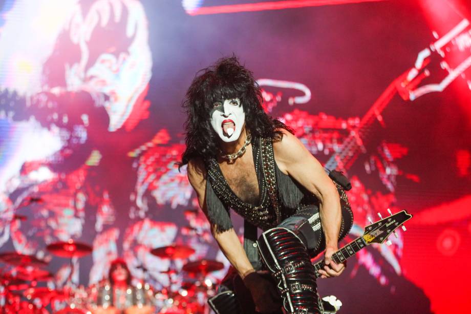 A banda Kiss durante sua apresentação no Allianz Parque, na sua turnê de despedida "End of The Road", no Allianz Parque, em São Paulo, em 30/04/2022 - A banda Kiss durante sua apresentação no Allianz Parque, na sua turnê de despedida "End of The Road", no Allianz Parque, em São Paulo, em 30/04/2022 -