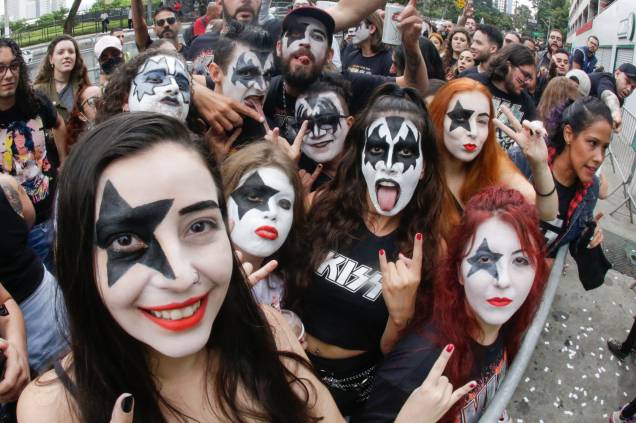 A banda Kiss durante sua apresentação no Allianz Parque, na sua turnê de despedida "End of The Road", no Allianz Parque, em São Paulo, em 30/04/2022 - A banda Kiss durante sua apresentação no Allianz Parque, na sua turnê de despedida "End of The Road", no Allianz Parque, em São Paulo, em 30/04/2022 -