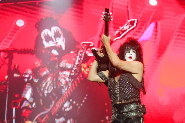 A banda Kiss durante sua apresentação no Allianz Parque, na sua turnê de despedida "End of The Road", no Allianz Parque, em São Paulo, em 30/04/2022 - A banda Kiss durante sua apresentação no Allianz Parque, na sua turnê de despedida "End of The Road", no Allianz Parque, em São Paulo, em 30/04/2022 -