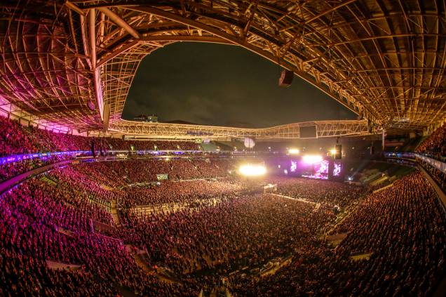 A banda Kiss durante sua apresentação no Allianz Parque, na sua turnê de despedida "End of The Road", no Allianz Parque, em São Paulo, em 30/04/2022 - A banda Kiss durante sua apresentação no Allianz Parque, na sua turnê de despedida "End of The Road", no Allianz Parque, em São Paulo, em 30/04/2022 -