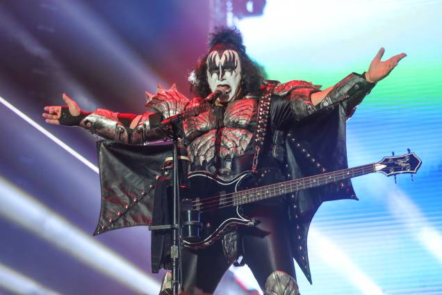 A banda Kiss durante sua apresentação no Allianz Parque, na sua turnê de despedida "End of The Road", no Allianz Parque, em São Paulo, em 30/04/2022 - A banda Kiss durante sua apresentação no Allianz Parque, na sua turnê de despedida "End of The Road", no Allianz Parque, em São Paulo, em 30/04/2022 -