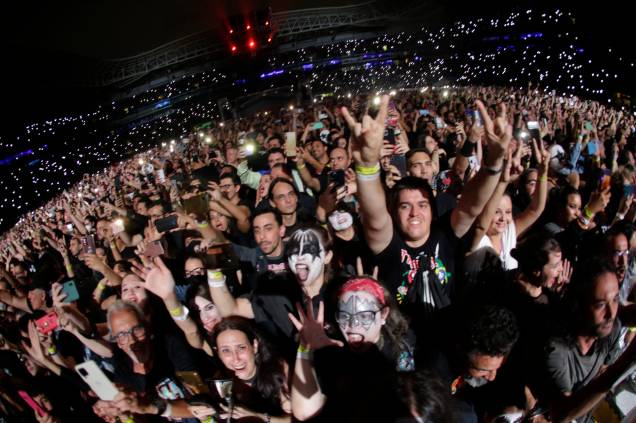 A banda Kiss durante sua apresentação no Allianz Parque, na sua turnê de despedida "End of The Road", no Allianz Parque, em São Paulo, em 30/04/2022 - A banda Kiss durante sua apresentação no Allianz Parque, na sua turnê de despedida "End of The Road", no Allianz Parque, em São Paulo, em 30/04/2022 -