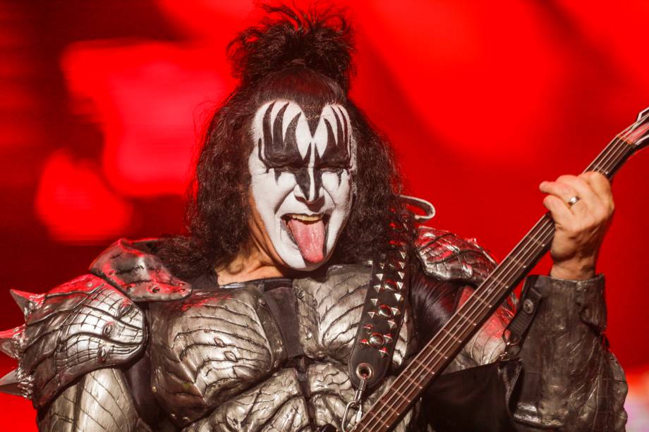A banda Kiss durante sua apresentação no Allianz Parque, na sua turnê de despedida "End of The Road", no Allianz Parque, em São Paulo, em 30/04/2022 - A banda Kiss durante sua apresentação no Allianz Parque, na sua turnê de despedida "End of The Road", no Allianz Parque, em São Paulo, em 30/04/2022 -