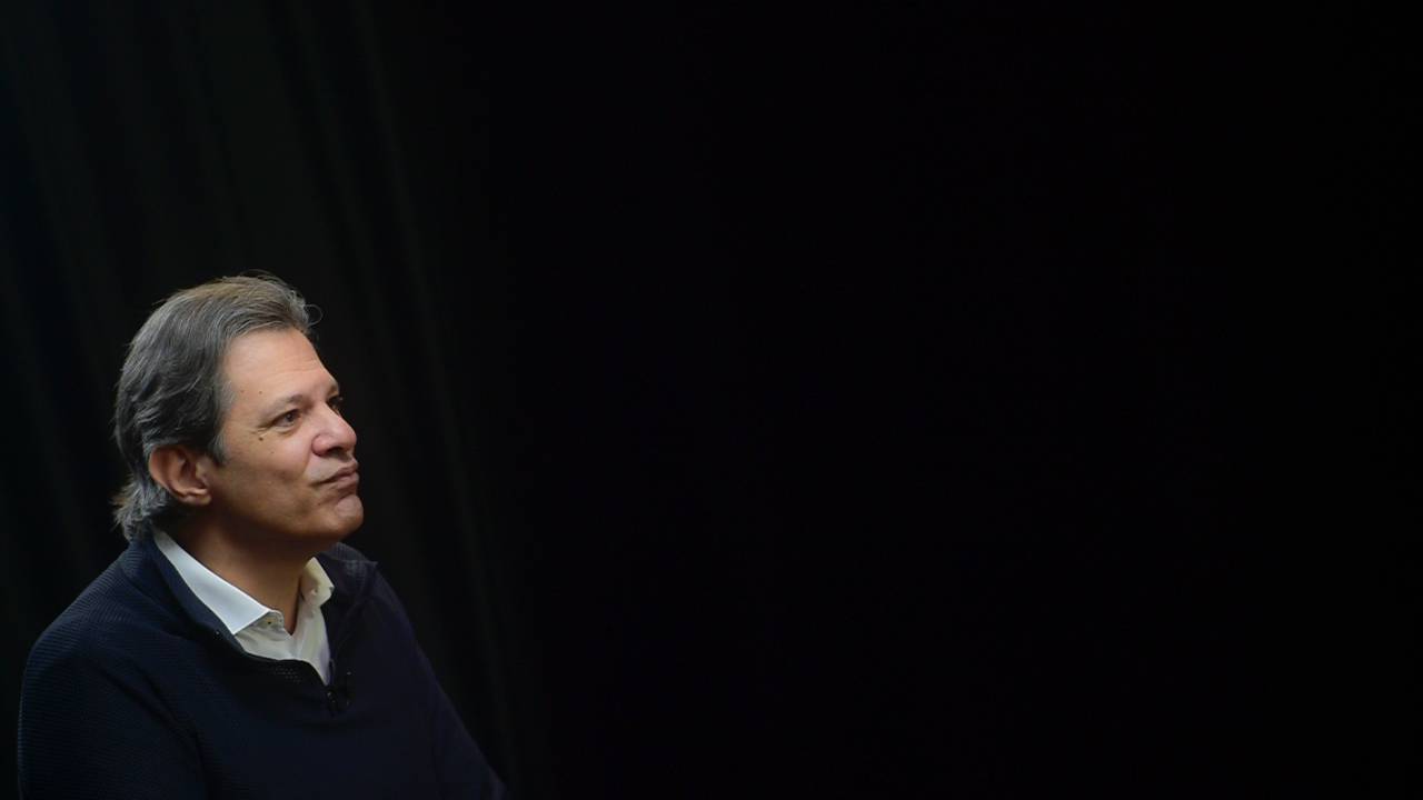 Fernando Haddad durante a gravação do programa Amarelas On Air -