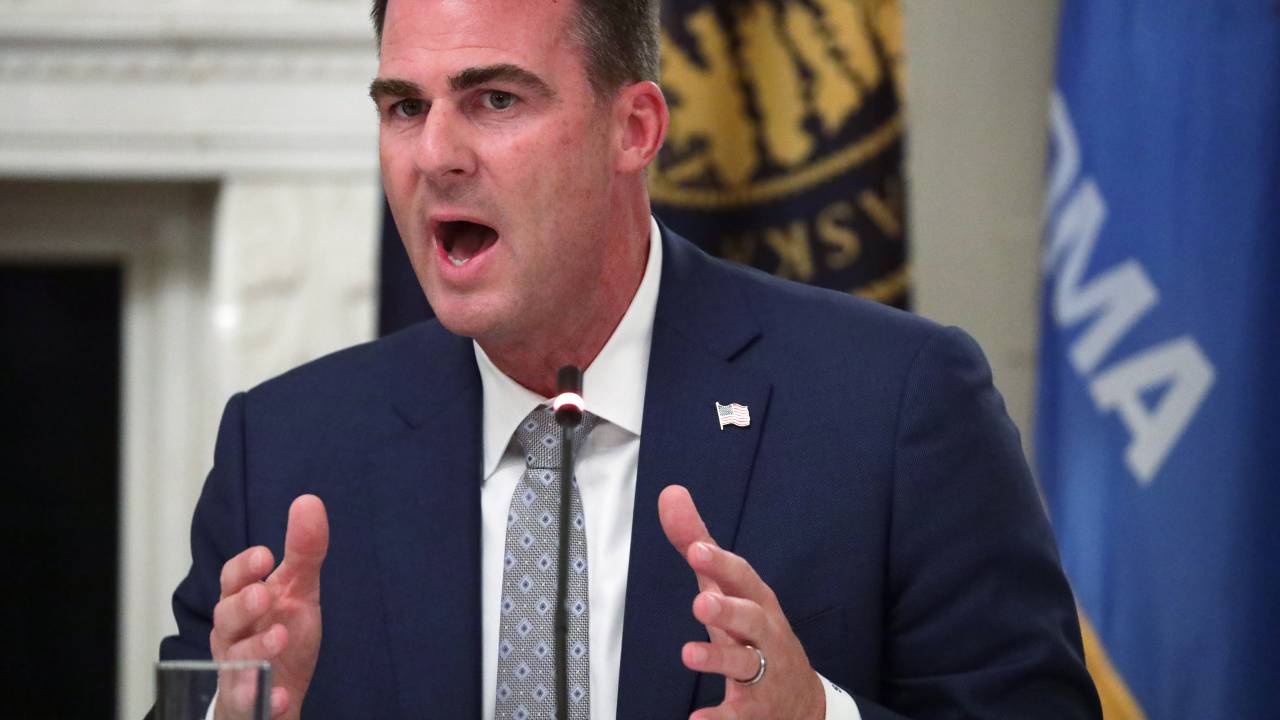 WASHINGTON, DC - JUNE 18: Governor Kevin Stitt (R-OK) speaks during a roundtable at the State Dining Room of the White House June 18, 2020 in Washington, DC. President Trump held a roundtable discussion with Governors and small business owners on the reopening of American’s small business. (Photo by Alex Wong/Getty Images)
