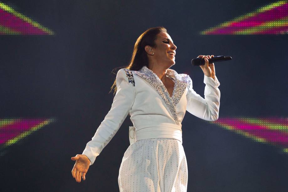 Cantora Ivete Sangalo se apresentando no Rock in Rio, do Rio de Janeiro, 2011.