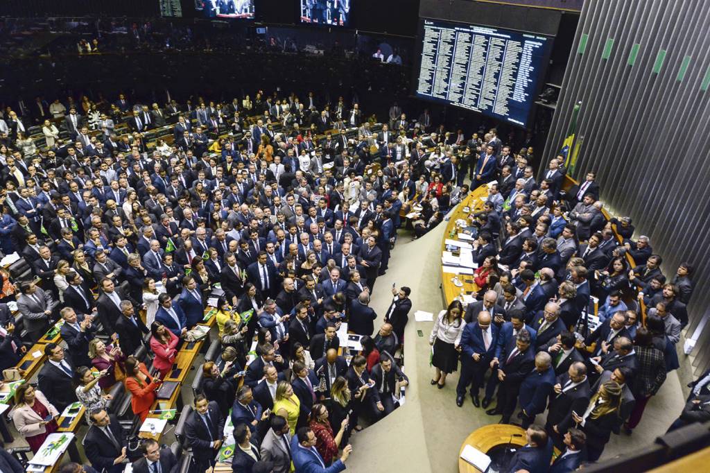 REFORMA-DA-PREVIDENCIA-CAMARA-DOS-DEPUTADOS-PLENARIO-VOTACAO-2019-120190710_0669.jpg CASO ISOLADO - Votação da reforma da Previdência: herança da gestão Temer, foi a única grande conquista do governo -