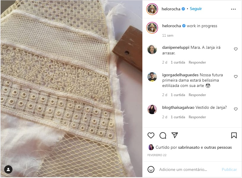 A inspiração do vestido de noiva de Janja, que se casa com Lula na quarta