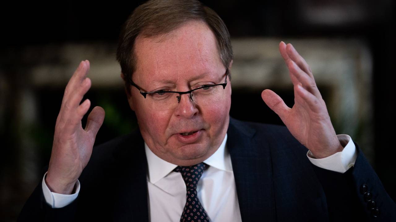 Ambassador of the Russian Federation to the UK Andrei Kelin during an interview with PA at the official residence of the Russian Ambassador in London. Picture date: Monday February 21, 2022. (Photo by Aaron Chown/PA Images via Getty Images)