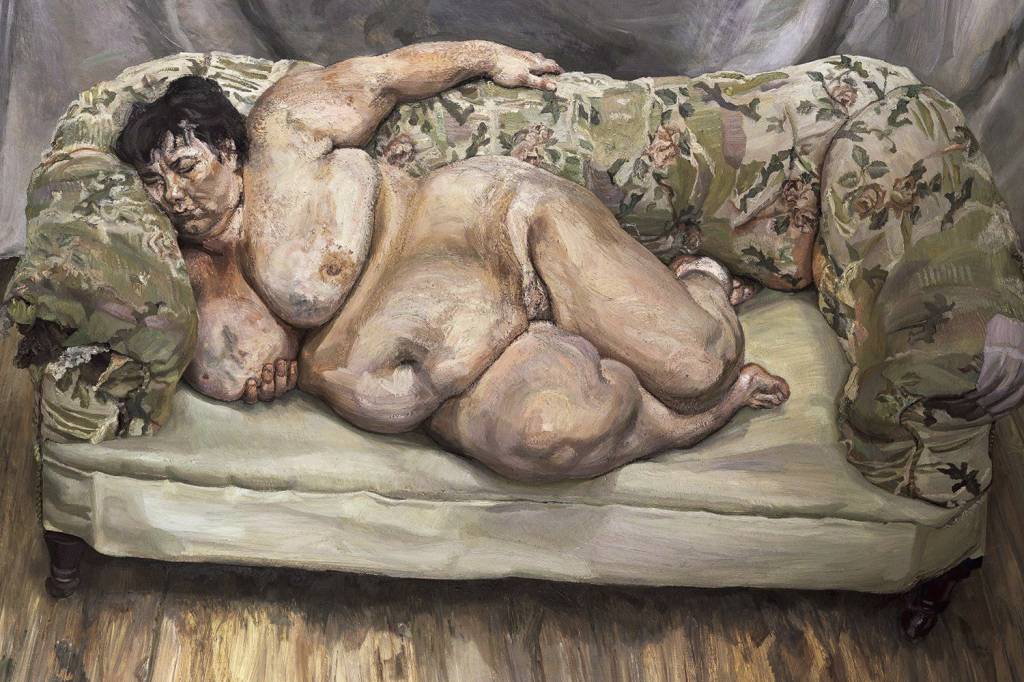 abre-simples-Lucian-Feud-Benefits-Supervisor-Sleeping.jpg DIVERSIDADE - Sue Tilley retratada no quadro Benefits Supervisor Sleeping, de Lucian Freud: fora dos padrões de beleza -