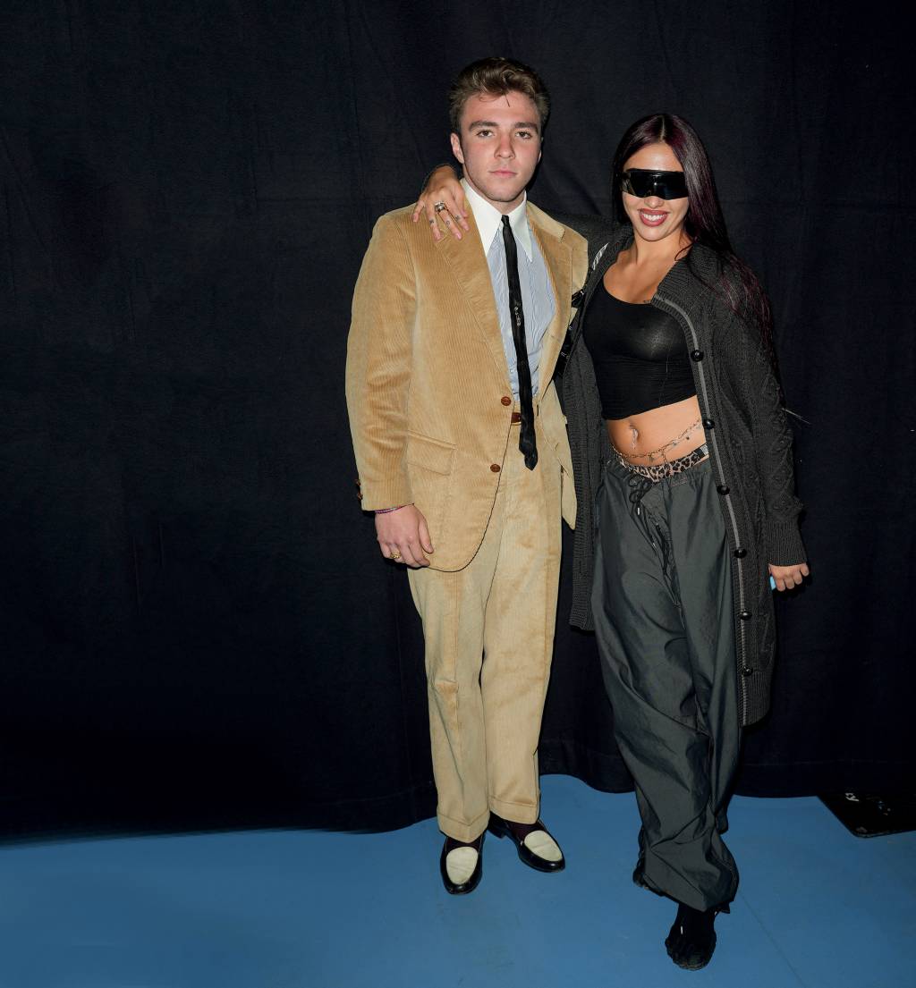 Marine Serre Co-Ed Show, Backstage, Spring Summer 2023, Paris Fashion Week Men’s, France – 25 Jun 2022 Rocco Ritchie e Lourdes Leon -