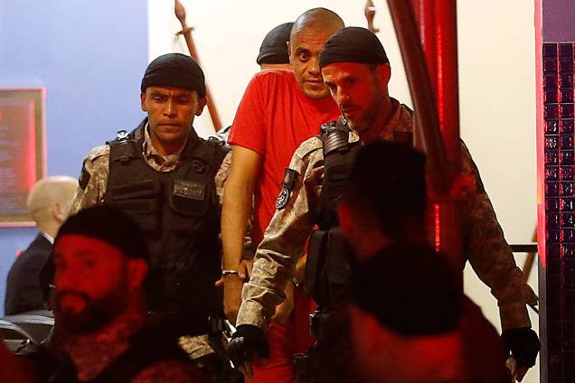 Adélio Bispo de Oliveira, agressor do então candidato `a presidência da república Jair Bolsonaro, deixa a Polícia Federal em Juiz de Fora-MG após cerca de três horas de interrogatório. 09/07/2018. Adélio Bispo de Oliveira, agressor do então candidato `a presidência da república Jair Bolsonaro, deixa a Polícia Federal em Juiz de Fora-MG após cerca de três horas de interrogatório. 09/07/2018.