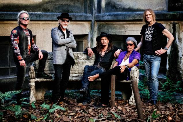 Integrantes da banda americana Aerosmith, em 2016. Integrantes da banda americana Aerosmith, em 2016.