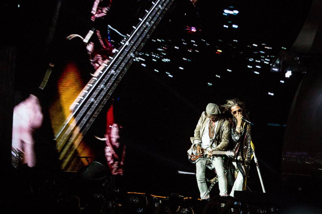Apresentação da banda americana Aerosmith no Rock in Rio, Rio de Janeiro, em 22/07/2017. Apresentação da banda americana Aerosmith no Rock in Rio, Rio de Janeiro, em 22/07/2017.