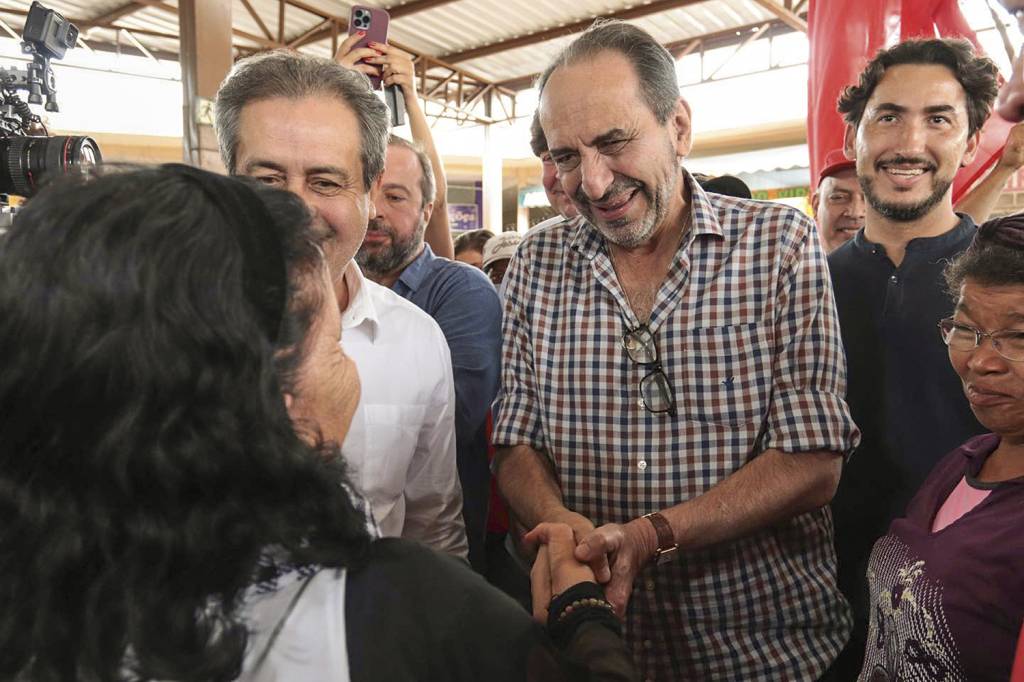 ALEXANDRE-KALIL-CAMPANHA-ELEICAO-2022-012.jpg PIOROU - Alexandre Kalil: queda nas intenções de voto mesmo após atrair apoio de presidenciável do PT -