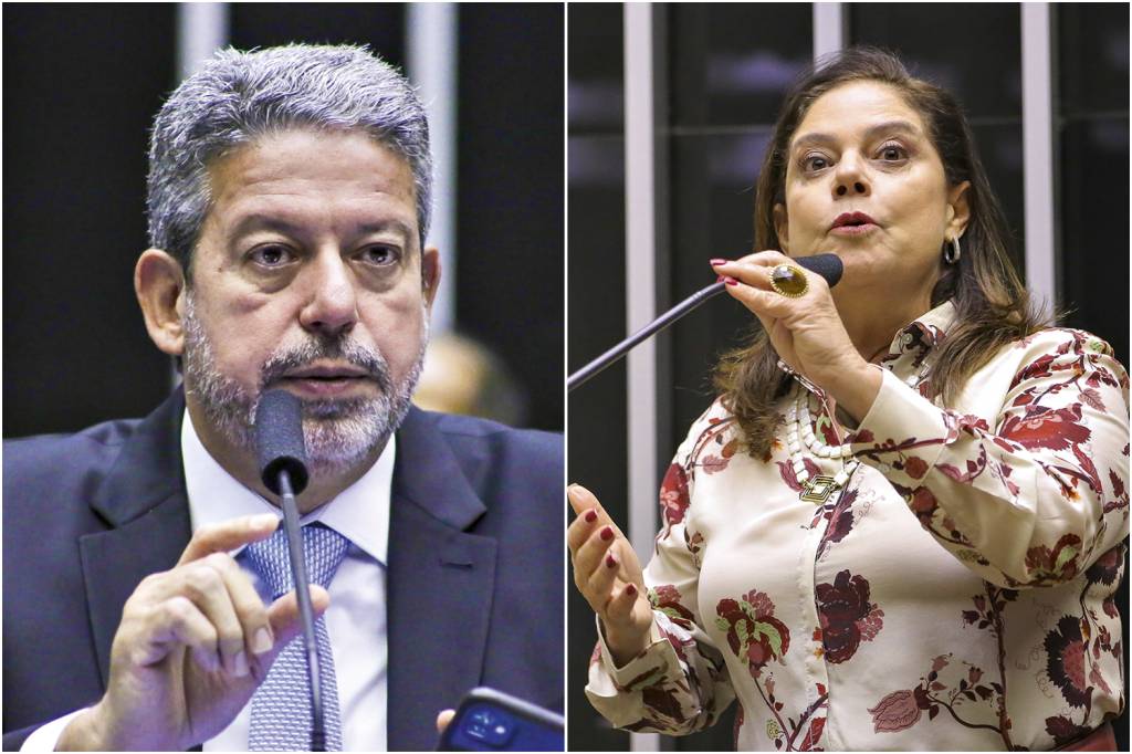 ARTHUR-LIRA-2022-09.jpg ARTICULAÇÃO - Arthur Lira e Soraya: a deputada teria recebido promessa de apoio do presidente da Câmara para ocupar a vaga no TCU -