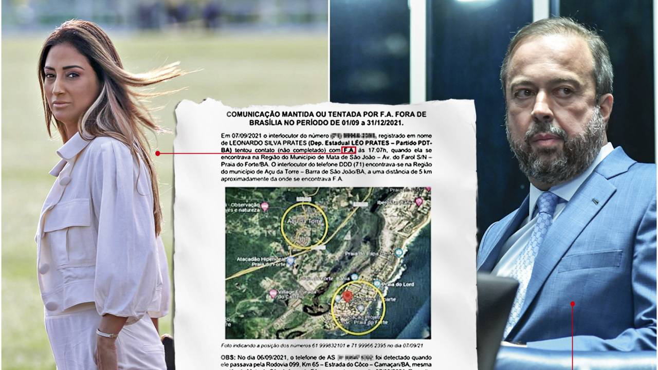 VÍTIMAS - Flávia Arruda, Alexandre Silveira e o relatório: bandidos monitoraram os passos da ministra e do parlamentar -