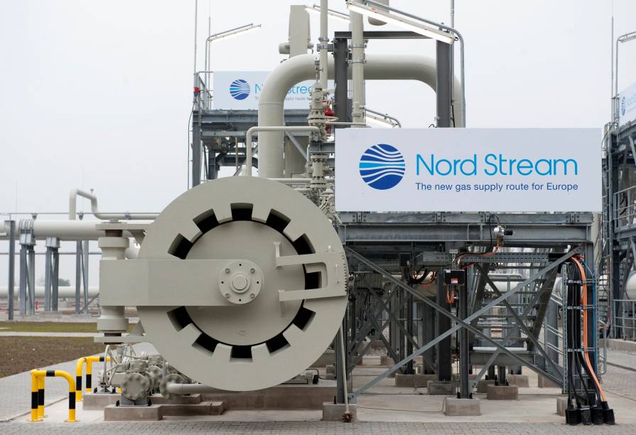 Gasodutos da empresa russa Nord Stream através do Mar Báltico, em Lubmin, nordeste da Alemanha. 20/07/2022