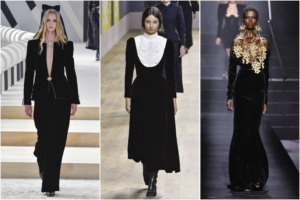 GettyImages-1406986721.jpg DOMÍNIO - Nos desfiles da coleção de inverno de 2023 na semana de moda de Paris: destaque para o pretinho básico -