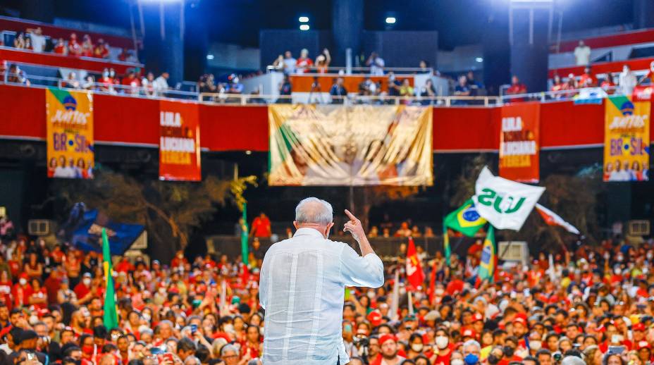 O ex presidente Lula e pré-candidato `a presidência da república, durante ato público “Juntos por Pernambuco e pelo Brasil”, em Recife (PE), no Classic Hall. 21/07/2022.