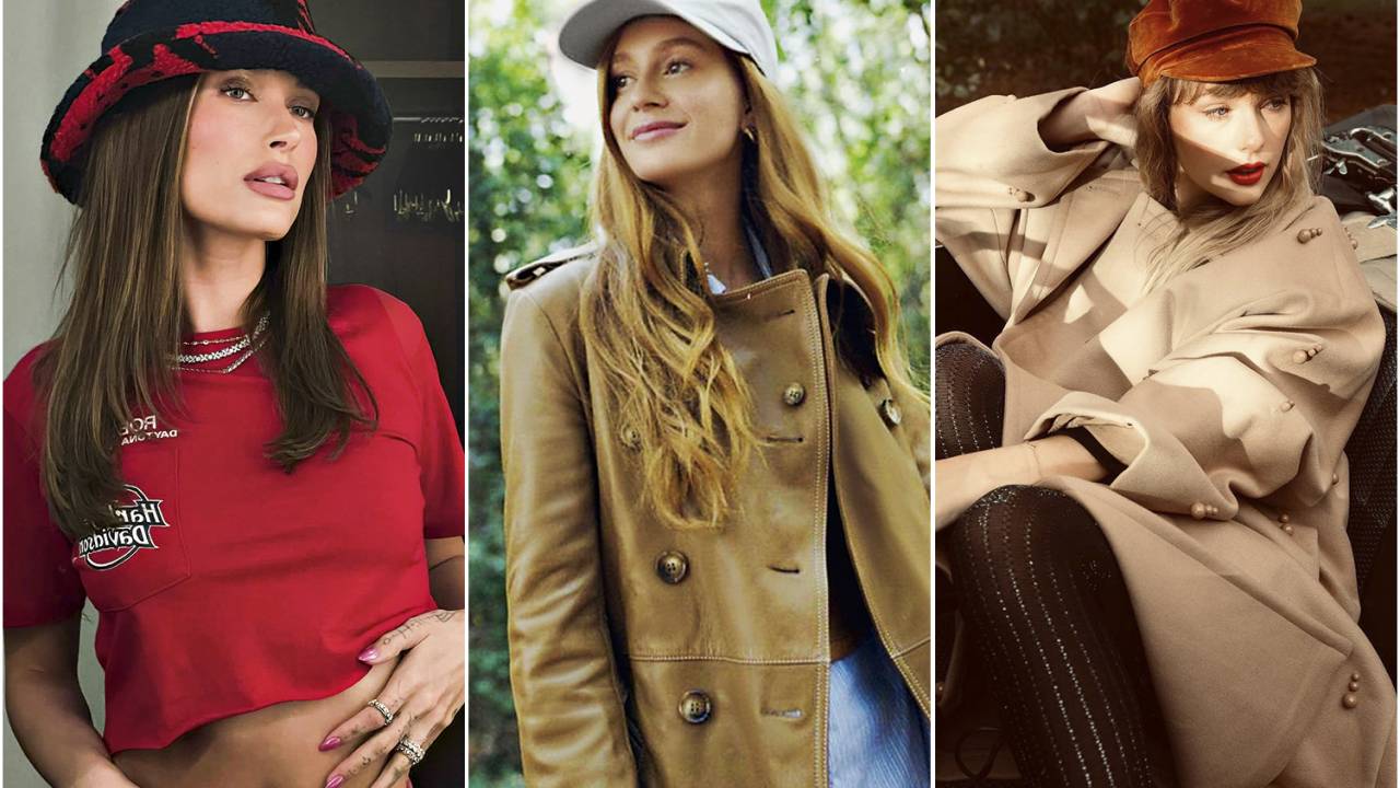 CABEÇA FEITA - A modelo Hailey Bieber, a atriz Marina Ruy Barbosa e a cantora Taylor Swift: despojadas, mas nem tanto -