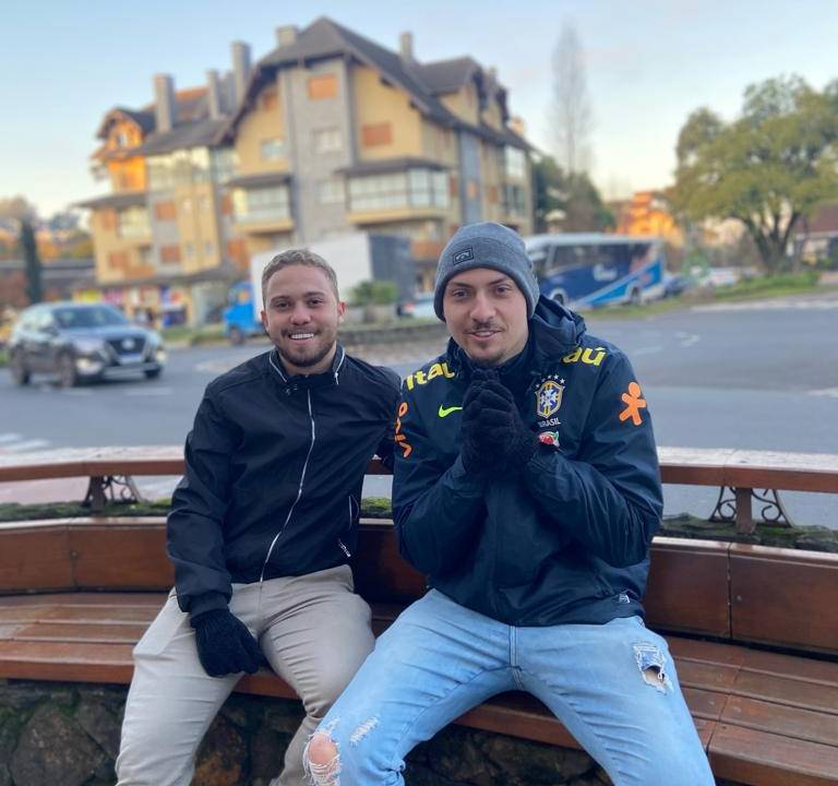 Diego Pupe e Jair Renan em recente viagem a Gramado (RS) -