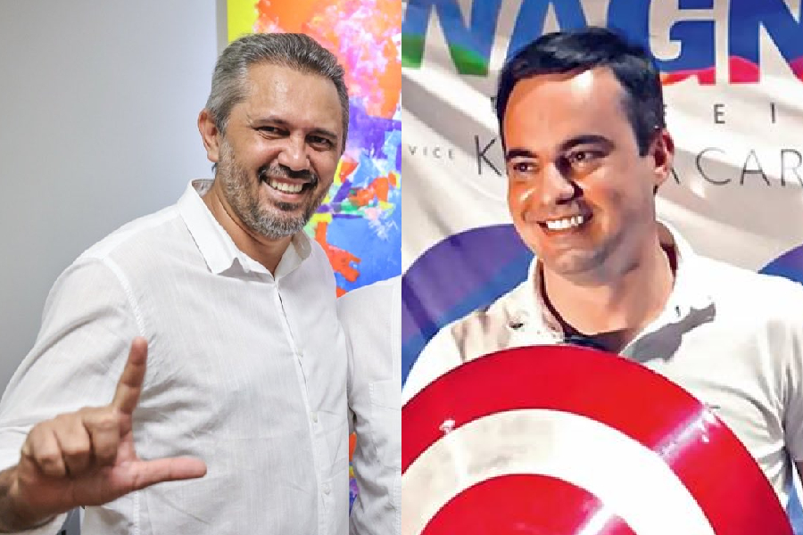 Elmano de Freitas (PT) e Capitão Wagner (União) -