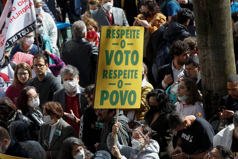 Manifestação em defesa da democracia e da justiça, em São Paulo -