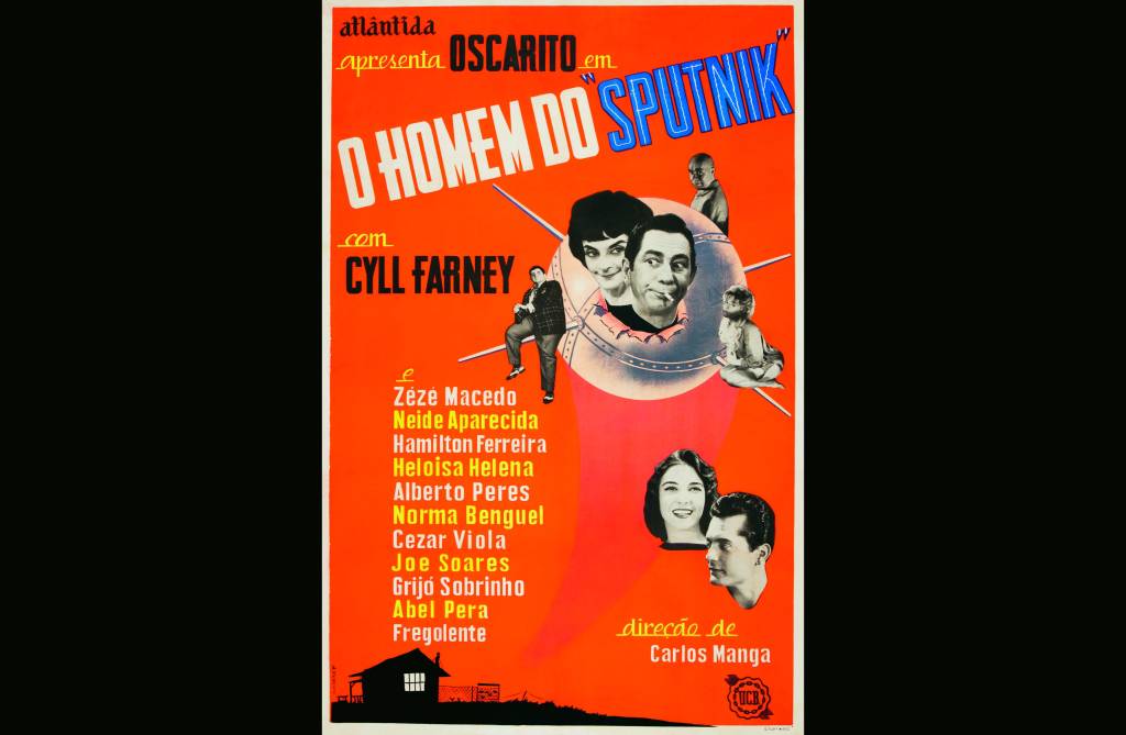 Cartaz do Filme "O Homem do Sputnik" de 1959, dire&ccedil;&atilde;o Carlos Manga, com Oscarito, J&ocirc; Soares e grande elenco.
