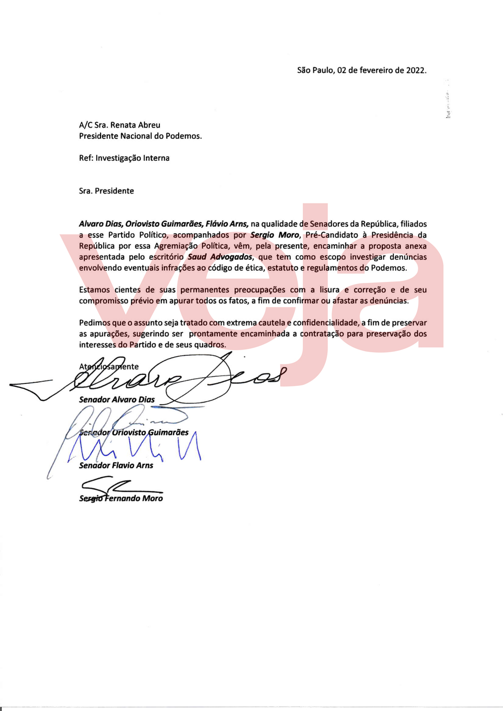 O papel de senadores na investigação que levou Moro a abandonar o Podemos