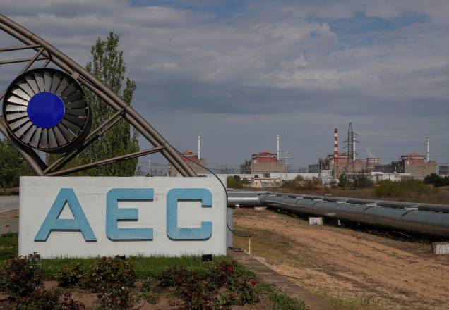 Vista geral da Central Nuclear Zaporizhzhia em Enerhodar, sudeste da Ucrânia, 01/07/2022. Vista geral da Central Nuclear Zaporizhzhia em Enerhodar, sudeste da Ucrânia, 01/07/2022.