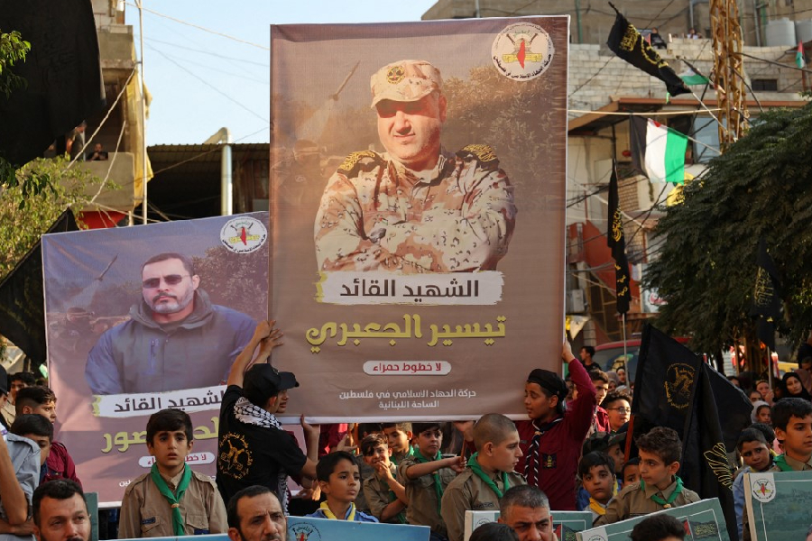 Militantes da Jihad Islâmica, na Faixa de Gaza //