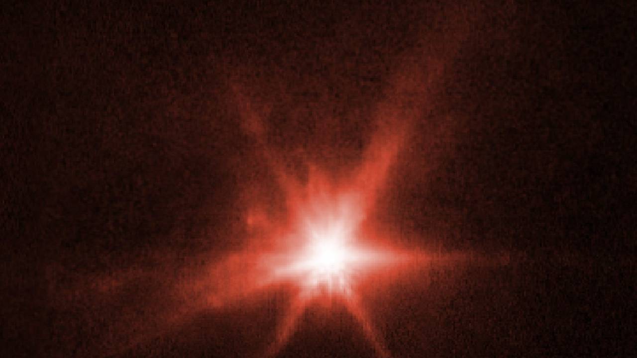 Momento do impacto captado pelo telescópio James Webb -
