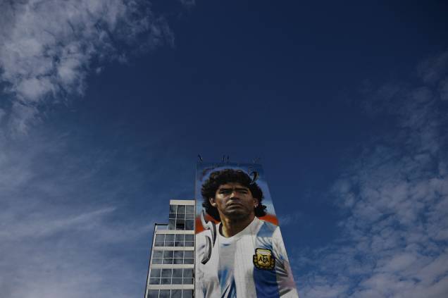 Mural de Maradona feito pelo artista Maxi Bagnasco - Mural de Maradona feito pelo artista Maxi Bagnasco -