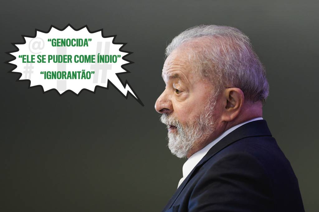 055_AGIF416299.jpg ADESÃO À GROSSERIA - Lula: baixo nível com o argumento de que não se responde à emoção com razão -