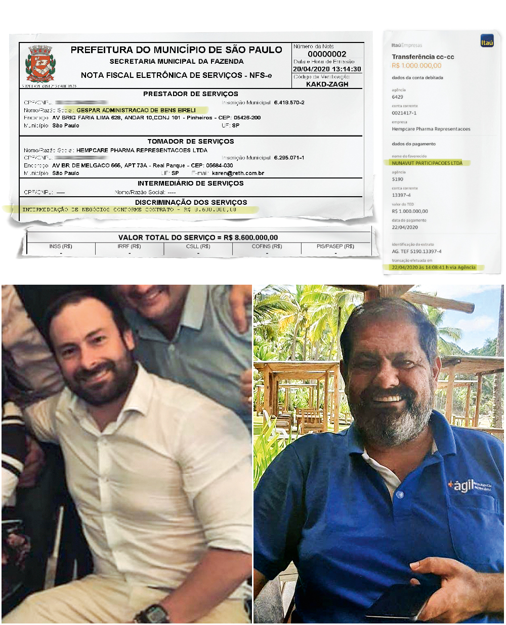 COMISSÃO-DE-12-MILHÕES COMISSÃO DE 12 MILHÕES - Dias depois do pagamento pelos respiradores que nunca foram entregues, os lobistas Fernando Galante e Cleber Isaac, que se apresentava como amigo do governador Rui Costa, receberam 12 milhões de reais a título de “comissão” por intermediarem o negócio — o que equivale a 25% de todo o dinheiro liberado para a compra dos equipamentos -