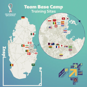 Training Site Mapa de estadia das seleções -
