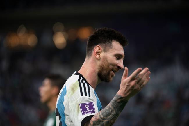ARGENTINA X MÉXICOCOPA DO MUNDO FIFA, CATAR 202226/11/2022 Messi pediu apoio dos torcedores presentes no Lusail -