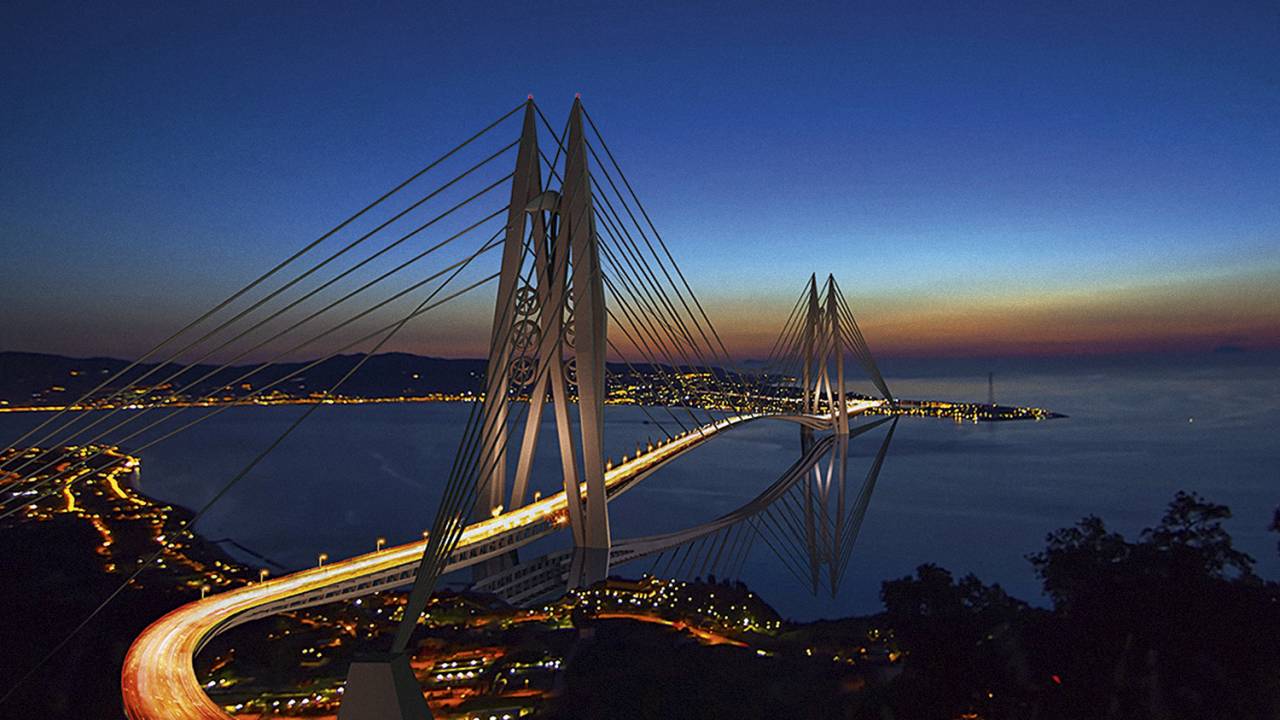 MAIOR DO MUNDO - Desenho da ponte entre a Sicília e o continente: reeditando via da Roma antiga -